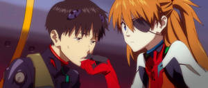 Asuka Mad On Shinji Evangelion Wallpaper