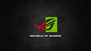 Asus Rog 4k Gaming Half-green Logo Wallpaper