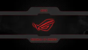 Asus Rog 4k Gaming Logo Glowing Red Wallpaper