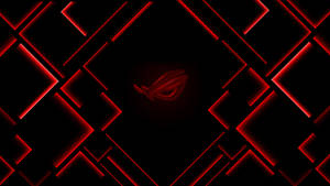 Asus Rog 4k Gaming Logo In Red Diamonds Wallpaper