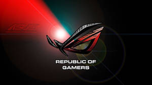 Asus Rog 4k Gaming Logo With Lines Wallpaper