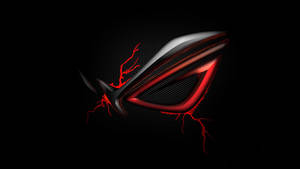 Asus Rog 4k Gaming Logo With Red Lightning Wallpaper