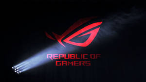 Asus Rog 4k Gaming Logo With Spotlight Wallpaper