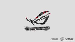 Asus Rog 4k Gaming Logo With Text Wallpaper