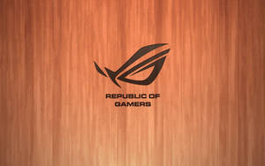 Asus Rog On Wood Wallpaper