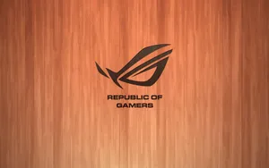 Asus Rog On Wood Wallpaper