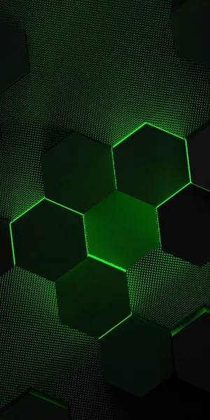 Asus Rog Phone Green Hexagon Wallpaper