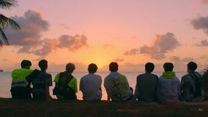 Ateez In Sunset Desktop Wallpaper