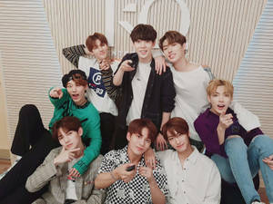 Ateez Posing Together Desktop Wallpaper