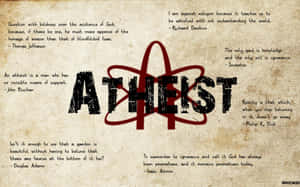 Atheist - A Poster With The Word Atheist Wallpaper