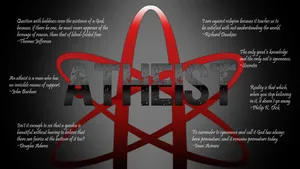 Atheist - A Poster With The Word Atheist Wallpaper