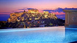 Athens Hotel View Of Parthenon Wallpaper