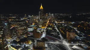 Atlanta City In Aerial View Wallpaper