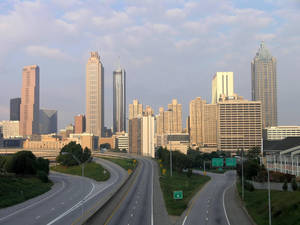 Atlanta City With Tall Buildings Wallpaper
