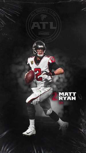 Atlanta Falcons Matt Ryan Black Background Wallpaper