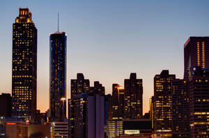 Atlanta Skyline With Dazzling Buildings Wallpaper