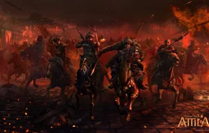 Attila Total War Red Dark Wallpaper