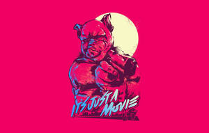 Aubrey Mask Pig Hotline Miami Pink Wallpaper