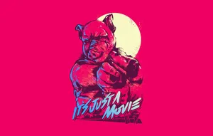 Aubrey Mask Pig Hotline Miami Pink Wallpaper
