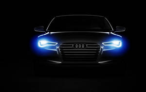 Audi Blue Headlights Wallpaper
