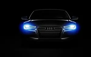 Audi Blue Headlights Wallpaper