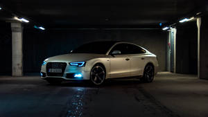 Audi Car On Dark Garage Wallpaper
