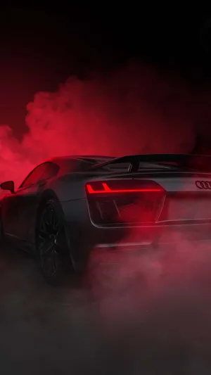 Audi R8 Red Smoke Iphone Wallpaper
