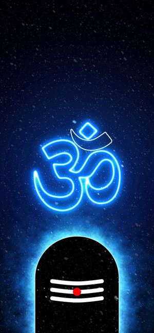 Aum Symbol Merged With Divine Mahakal Logo Wallpaper