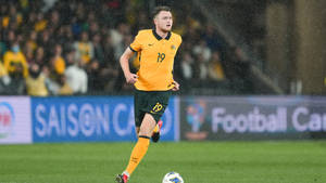 Australia National Football Team Harry Souttar Wide Shot Wallpaper