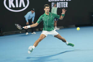 Australian Open Champion Novak Midair Wallpaper