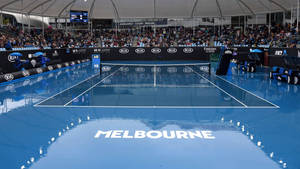 Australian Open Court Soaked In Rain Wallpaper
