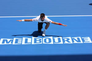Australian Open Playful Photograph Of Novak Wallpaper