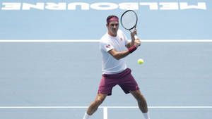 Australian Open Tennis Superstar Roger Federer Wallpaper