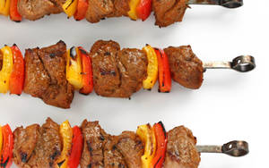 Authentic Brazilian Churrasco On Skewers Wallpaper