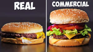 Authentic Vs Commercialized Burger Concept Wallpaper