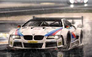 Auto Racing In The Rain Wallpaper