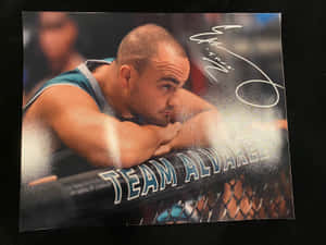 Autographed Eddie Alvarez Octagon Wallpaper