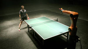 Automated Robotic Table Tennis Player Wallpaper