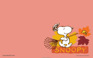 Autumn Cleaning With Snoopy Wallpaper