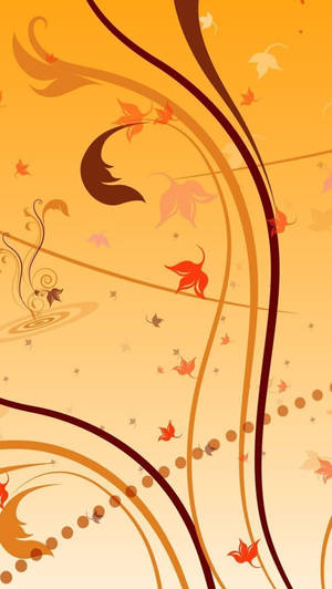 Autumn Iphone Abstract Vector Foliage Wallpaper