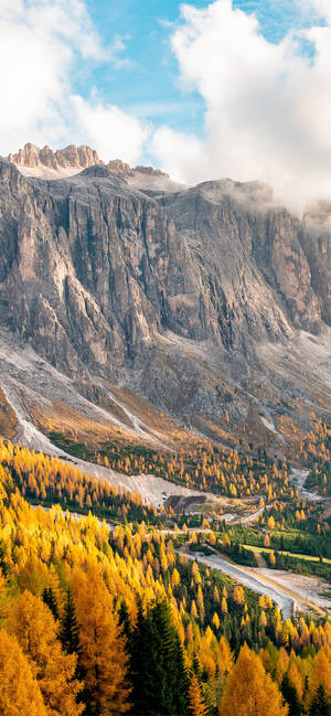 Autumn Iphone Italy Gardena Pass Wallpaper