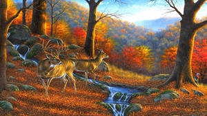 Autumn Season Painting Wallpaper