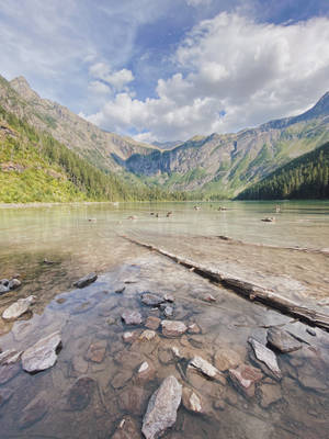 Avalanche Lake In Montana Iphone Wallpaper