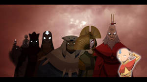 Avatar The Last Airbender Aang With Avatars Wallpaper