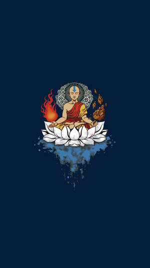Avatar The Last Airbender Aesthetic Meditating Aang Wallpaper