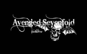 Avenged Sevenfold Logo On A Black Background Wallpaper