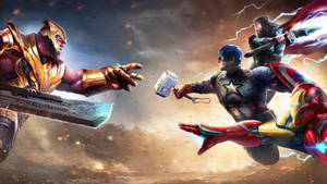 Avenger 3d Assemble Versus Thanos Wallpaper