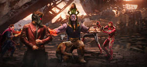 Avengers Infinity War 4k Titan Showdown Wallpaper