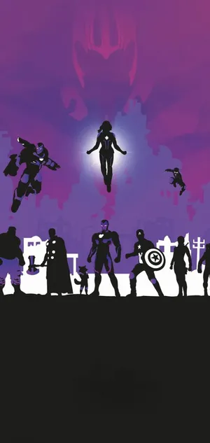 Avengers Iphone X Black Purple Wallpaper