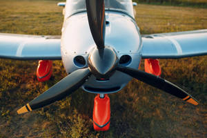 Aviation Monoplane With A Single Propeller Wallpaper